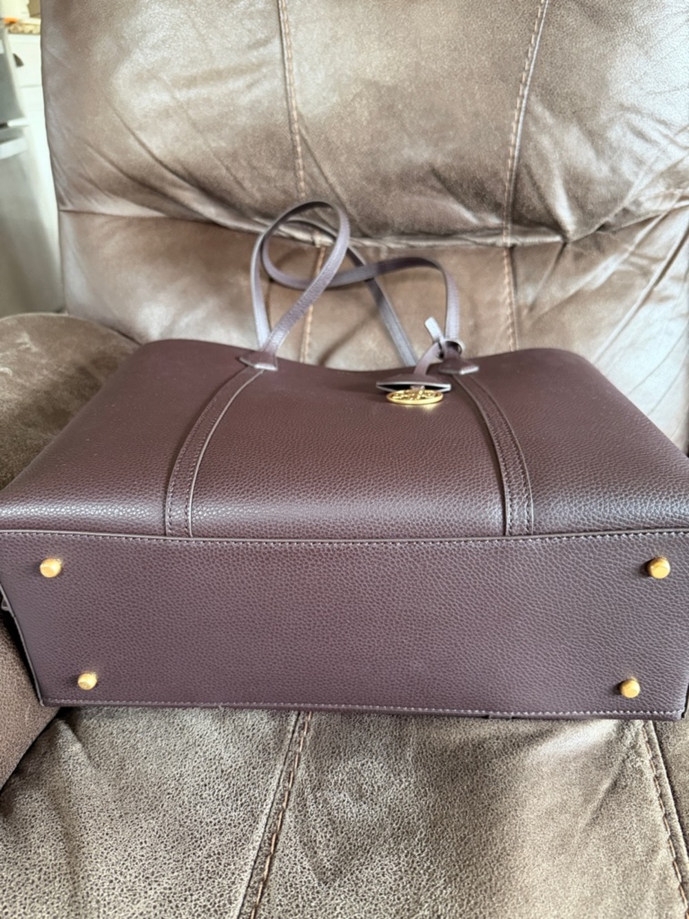 Tory Burch Perry Triple Compartment Leather Tote - Picture 12 of 14